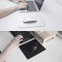 Hard Metal Silver Aluminum Mouse Pad Mat Ultra Thin Big XL Double Side Design Mouse Mat Waterproof Fast and Accurate Control for Gaming and Office(Large 11.81X9.45 Inch)