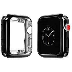 top4cus Environmental Soft Flexible TPU Anti-Scratch Lightweight Protective 38mm Iwatch Case Compatible with Apple Watch Series 5 Series 4 Series 3 Series 2 Series 1 - Black