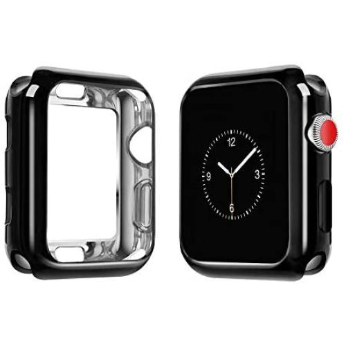 top4cus Environmental Soft Flexible TPU Anti-Scratch Lightweight Protective 38mm Iwatch Case Compatible with Apple Watch Series 5 Series 4 Series 3 Series 2 Series 1 - Black