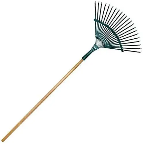 Metal Garden Rake Landscape Cultivator Gardening Tool for Raking Leaves Loosening and Leveling Mulch (1)