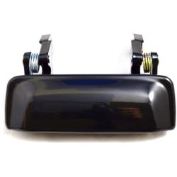 PT Auto Warehouse FO-3545ZS-F - Outside Exterior Outer Door Handle, Smooth Black - Metal, Front (Left = Right)
