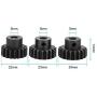 Motor Pinion Gear, M1 ￠5mm 17T-19TT 20T-22T RC Metal Pinion Motor Gear Set for 1/8 RC Buggy Truck Car (20T-22T)