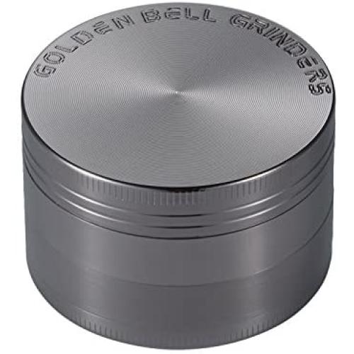 Golden Bell 4 Piece 2'' Spice Herb Grinder - Nickel Black