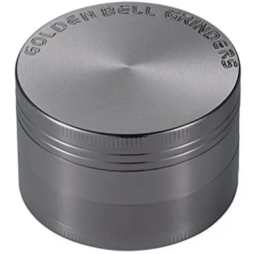 Golden Bell 4 Piece 2'' Spice Herb Grinder - Nickel Black Golden Bell 4 Piece 2'' Spice Herb Grinder - Nickel Black