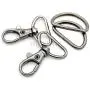 CRAFTMEMORE Swivel Trigger Snap Hooks Classic Lobster Clasps Purse Landyard Leather Craft with D Rings 10 Sets CSD1 (1 Inch, Gunmetal)