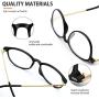 Blue Light Blocking Glasses Women Men Round Computer Lightweight Eyeglasses Frame Metal Legs Reading Gaming Glasses