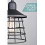 Kira Home Rowan 26'' 5-Light Rustic Farmhouse Chandelier + Metal Cage Shades, Textured Black Finish