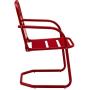 Crosley Furniture CO1030-RE Brighton Retro Metal Chair, Set of 2, Red