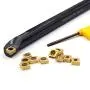 OSCARBIDE 5/8 x 8Indexable Boring Bar Right-Hand Sclcr Boring Bar with 10 Pieces Carbide Insert CCMT09T304(CCMT32.5)