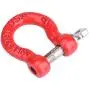 sjlerst 1:10 RC Lock Catch, Portable RC Tow Shackle, Red Aluminum Metal for RC Climbing Crawler Car Accessory Parts