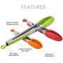 Kaluns Kitchen Tongs for Cooking, Non Stick Silicone Tip Stainless Steel Tongs, Set of Four 7,9, and 12 Inch Tong Plus Silicone Spatula Non-stick, Heat Resistant Serving Utensils