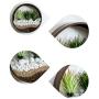 SHES HOME Morden Round Indoor Wall Succulent Hanging Planter, Metal Decorative Freestanding Mount Holder with Glass (Dark-Brown)
