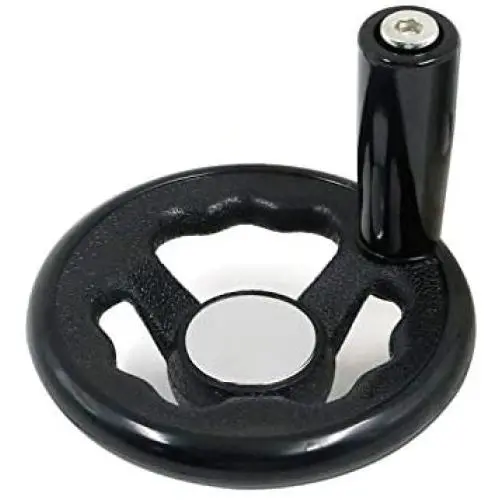 Tulead 3.94'' Diameter Metal Round Handwheel Folding Disassemble Wheel Hand Crank Revolving Handle Wheel with Plastic Handle Tulead 3.94'' Diameter Metal Round Handwheel Folding Disassemble Wheel Hand Crank Revolving Handle Wheel with Plastic Handle