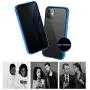 Anti-Spy Anti-Peeping Privacy Magnetic Case for iPhone 11 Clear Double Sided Tempered Glass [Magnet Absorption Metal Bumper Frame] Thin Anti-Spy 360 Full Protective Phone Case (Blue, 11 6.1'')