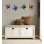 ShabbyDecor Metal Butterfly Wall Art Hanging Décor for Patio Garden Backyard Outdoor and Indoor Set of 4