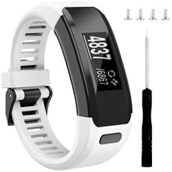 Wizvv Compatible Bands Replacement for Garmin Vivosmart HR, with Metal Buckle Fitness Wristband Strap (8 Colors)