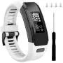 Wizvv Compatible Bands Replacement for Garmin Vivosmart HR, with Metal Buckle Fitness Wristband Strap (8 Colors)