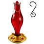 Joiedomi Ruby Glass Vintage 24 Ounces Hummingbird Feeder Including S Shape Metal Hook for Bird Feeders