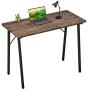 Computer Desk 40 inch Kids Writing Desk for Small Space Students Study Table Home Office Wood Work Desk for Corner Bedroom PC Gaming School Laptop Desk with Metal Frame, Walnut Brown