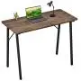 Computer Desk 40 inch Kids Writing Desk for Small Space Students Study Table Home Office Wood Work Desk for Corner Bedroom PC Gaming School Laptop Desk with Metal Frame, Walnut Brown Computer Desk 40 inch Kids Writing Desk for Small Space Students Study Table Home Office Wood Work Desk for Corner Bedroom PC Gaming School Laptop Desk with Metal Frame, Walnut Brown