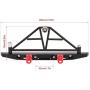 Boliduo 1/10 Scale Metal Rear Bumper with Spare Tire Carrier LED Taillights for 1/10 AXIAL SCX10 RC Rock Crawler Car (Rear Bumper)