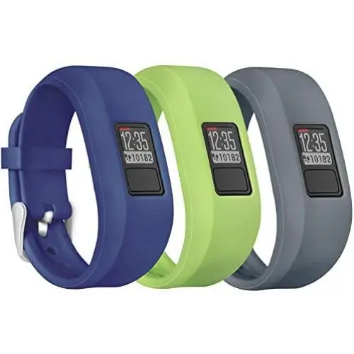 Mosstek Bands Compatible with Garmin Vivofit 3/jr/jr 2, Soft Silicone Replacement Sport Wristbands for Kids Girls Boys Women Men Small Large