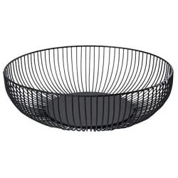 FanDuo Metal Wire Fruit Basket - Kitchen Countertop Fruit Bowl Vegetable Holder Decorative Stand for Bread, Snacks, Households Items Storage, Black