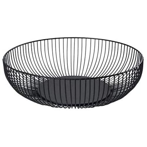 FanDuo Metal Wire Fruit Basket - Kitchen Countertop Fruit Bowl Vegetable Holder Decorative Stand for Bread, Snacks, Households Items Storage, Black FanDuo Metal Wire Fruit Basket - Kitchen Countertop Fruit Bowl Vegetable Holder Decorative Stand for Bread, Snacks, Households Items Storage, Black