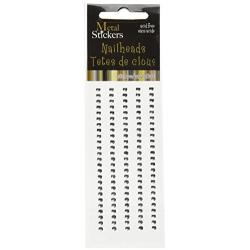 MARK RICHARDS Metal Stickers Nailheads 3mm Round 125/Pkg, Silver