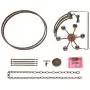 Farmhouse Chandelier, 6-Light Rustic Pendant Light, 21.5'' Drum Chandelier Lighting for Dining Room, Kitchen Island, Foyer, Stairway, Distressed Bronze Metal Finish