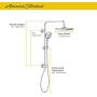 American Standard 9035804.295 Spectra Versa System with Rain Showerhead and Hand Shower, 2.5 GPM, Brushed Nickel
