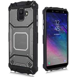 Compatible with Samsung Galaxy A6 2018, Feather Light Aluminum Metal Rugged Cover, Defender Case for Samsung Galaxy A6 SM-A600A 2018 [Value Bundle] (Grey)