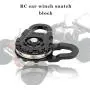 VGEBY1 RC Crawler Winch Snatch Block, Black Metal RC Car Parts Heavy Duty Winch Snatch Block for 1:10 RC Car