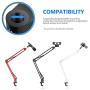Neewer Heavy-duty Metal Table Mounting Clamp for Microphone Suspension Boom Scissor Arm Stand Holder with an Adjustable Positioning Screw, Fits up to 1.77Inches/ 4.5Centimeter Desktop Thickness-Black