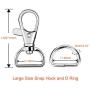 Paxcoo 60Pcs Swivel Snap Hooks and D Rings for Lanyard and Sewing Projects (1” Inside Width) Paxcoo 60Pcs Swivel Snap Hooks and D Rings for Lanyard and Sewing Projects (1” Inside Width)