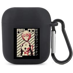 Evangelion - Rei Anime AirPods Case Cover Compatible with Apple AirPods 2 & 1,Full Protective Durable Shockproof Drop Proof Headphone Cases with Keychain