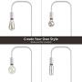 Oneach Industrial LED Floor Lamp for Living Room Bedroom Reading Office Metal Minimalist Standing Lamp White