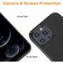 Molzar Grip Series iPhone 12 Pro Max Case with TPU and PU Leather, Built-in Metal Plate for Magnetic Phone Holder, Support Qi Wireless Charging, Compatible with Apple iPhone 12 Pro Max, Black/Black