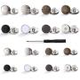 16 Sets Replacement Removable Jean Buttons Kit 17mm/20mm No Sew Adjustable Instant Button Metal Jeans Button for Any Jeans Pants Waist Tighten (Each 8 Sets for 17mm and 20mm)