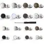 16 Sets Replacement Removable Jean Buttons Kit 17mm/20mm No Sew Adjustable Instant Button Metal Jeans Button for Any Jeans Pants Waist Tighten (Each 8 Sets for 17mm and 20mm) 16 Sets Replacement Removable Jean Buttons Kit 17mm/20mm No Sew Adjustable Instant Button Metal Jeans Button for Any Jeans Pants Waist Tighten (Each 8 Sets for 17mm and 20mm)