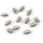 200pcs 7mm Smooth Spring Bicone Oval Rice Spacer Beads Platinum Plated Brass Metal for Jewelry Making CF111-P