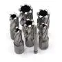 OSCARBIDE HSS Annular Cutters 6 Piece/Set with Pilot Pin,1''Cutting Depth,(1/2,9/16,11/16,13/16,15/16,1-1/16) inch Diameter,3/4'' Weldon Shank,2 Flat Annular Cutters Kit