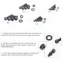 DYWISHKEY 1220 PCS M2 M3 M4 M5, 12.9 Grade Alloy Steel Hex Socket Head Cap Bolts Screws Nuts Washers Assortment Kit with Hex Wrenches
