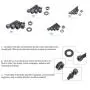DYWISHKEY 1220 PCS M2 M3 M4 M5, 12.9 Grade Alloy Steel Hex Socket Head Cap Bolts Screws Nuts Washers Assortment Kit with Hex Wrenches