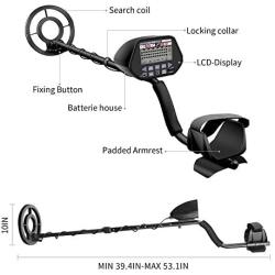 Metal Detectors for Youth & Kids, High Accuracy 10'' Waterproof Discovery Metal Detector, 3 Audio Tone & DISC Modes, Junior Metal Detector Aneken -GC1020