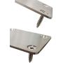 Hyever 3 Pieces Flat Straight Brace Bracket Steel Metal Mending Fixing Plate,Brushed Finish 5.4'' × 1.9'' × 0.08''