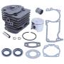 Haishine Nikasil Plated 46mm Cylinder Piston Ring Pin Bearing Oil Seal Kit Fit Husqvarna 51 55 Rancher Chainsaw #503609171,503 60 91-71