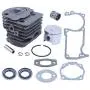 Haishine Nikasil Plated 46mm Cylinder Piston Ring Pin Bearing Oil Seal Kit Fit Husqvarna 51 55 Rancher Chainsaw #503609171,503 60 91-71