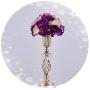 Set of 2 Tall Metal Wedding Centerpieces for Reception Tables, Gold Flower Vase Stand, Base Decortion for Party, Events, Birthday, Celebration Ceremonies (Gold, 23.2in)