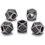 Zircon Pave Rhinestones Big Hole (5 Pcs Black on Gunmetal Diamond Cut Cube Beads (7x7mm) Zircon Pave Rhinestones Big Hole (5 Pcs Black on Gunmetal Diamond Cut Cube Beads (7x7mm)